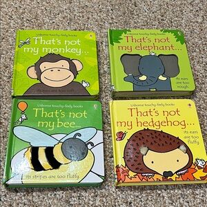Usborne Touchy-Feely Books Set - That’s Not My Monkey, Elephant, Bee, Hedgehog